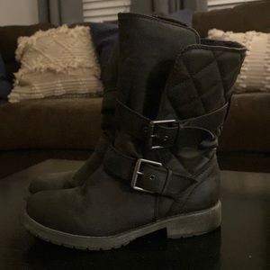 Roxy Black Moto Boots Size 7